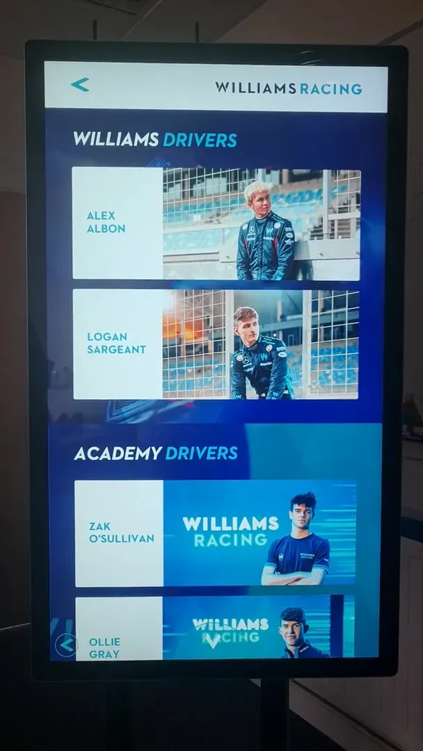 The team’s race drivers and academy drivers